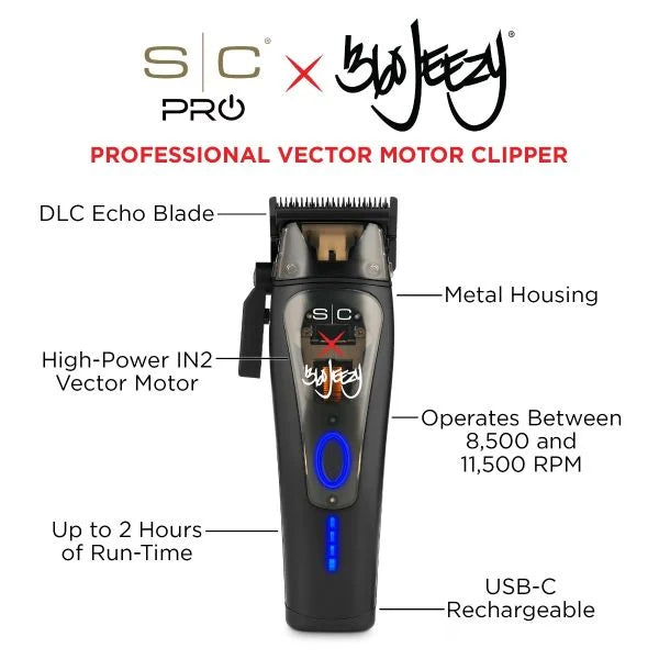 S|C x 360 Jeezy Professional Hair Clipper with IN2 Vector Motor image 4