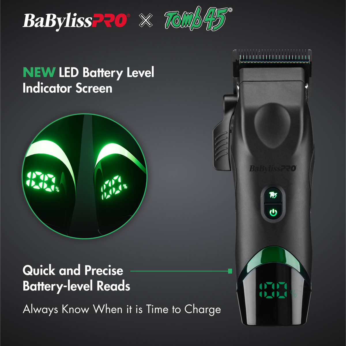 BaBylissPRO® x Tomb45® Wireless-Charging Clipper image 8