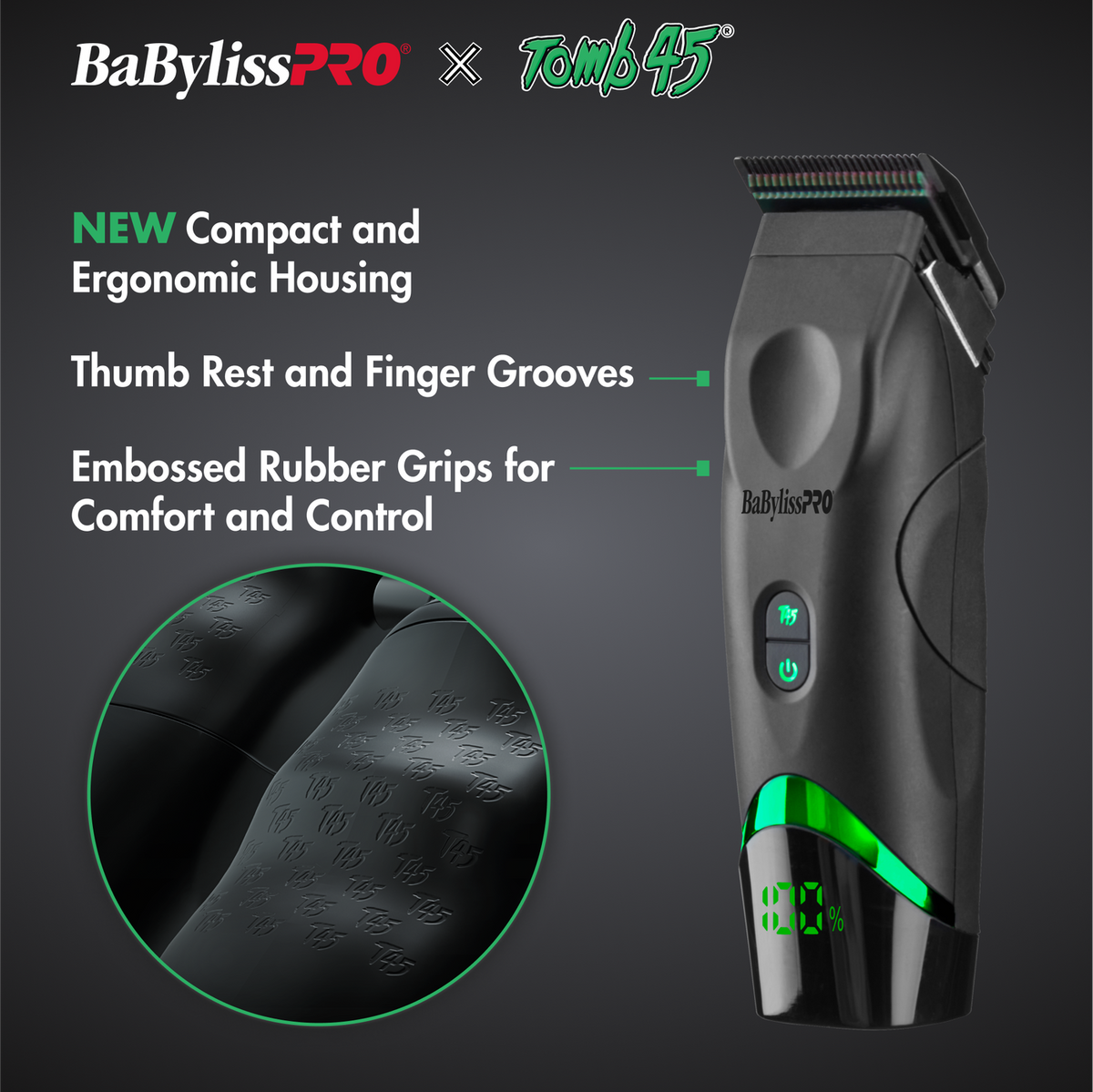 BaBylissPRO® x Tomb45® Wireless-Charging Clipper image 7